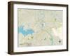 Political Map of Shreveport, LA-null-Framed Art Print