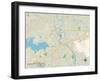 Political Map of Shreveport, LA-null-Framed Art Print