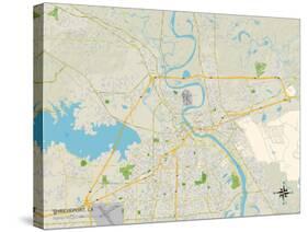Political Map of Shreveport, LA-null-Stretched Canvas
