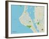 Political Map of Siesta Key, FL-null-Framed Art Print