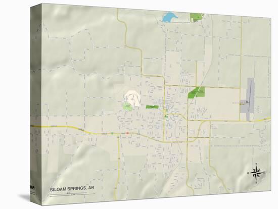 Political Map of Siloam Springs, AR-null-Stretched Canvas