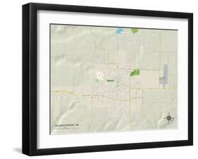 Political Map of Siloam Springs, AR-null-Framed Art Print