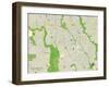 Political Map of Silver Spring, MD-null-Framed Art Print