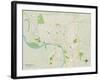 Political Map of Sioux City, IA-null-Framed Art Print