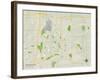 Political Map of Sioux Falls, SD-null-Framed Art Print