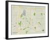 Political Map of Sioux Falls, SD-null-Framed Art Print