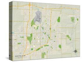 Political Map of Sioux Falls, SD-null-Stretched Canvas