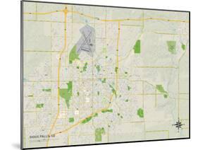 Political Map of Sioux Falls, SD-null-Mounted Art Print