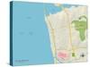 Political Map of Solana Beach, CA-null-Stretched Canvas