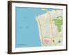 Political Map of Solana Beach, CA-null-Framed Art Print