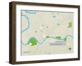 Political Map of Soldotna, AK-null-Framed Art Print