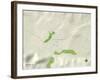 Political Map of Solvang, CA-null-Framed Art Print
