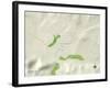 Political Map of Solvang, CA-null-Framed Art Print