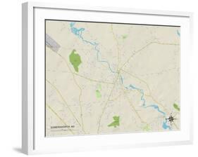 Political Map of Somersworth, NH-null-Framed Art Print