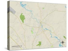 Political Map of Somersworth, NH-null-Stretched Canvas