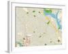 Political Map of Somerville, MA-null-Framed Art Print