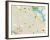 Political Map of Somerville, MA-null-Framed Art Print