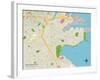 Political Map of South Boston, MA-null-Framed Art Print