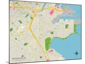 Political Map of South Boston, MA-null-Mounted Art Print