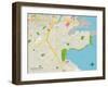 Political Map of South Boston, MA-null-Framed Art Print