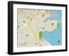 Political Map of South Boston, MA-null-Framed Art Print