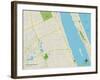 Political Map of South Daytona, FL-null-Framed Art Print