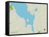 Political Map of South Gull Lake, MI-null-Framed Stretched Canvas