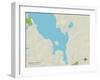 Political Map of South Gull Lake, MI-null-Framed Art Print