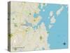 Political Map of South Portland, ME-null-Stretched Canvas