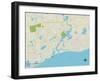 Political Map of South Yarmouth, MA-null-Framed Art Print