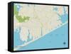 Political Map of Southampton, NY-null-Framed Stretched Canvas