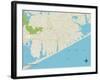 Political Map of Southampton, NY-null-Framed Art Print