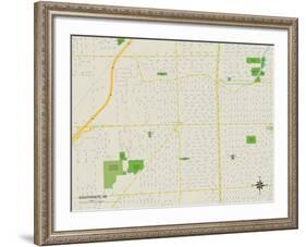 Political Map of Southgate, MI-null-Framed Art Print