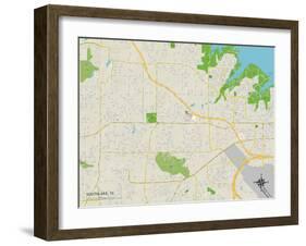 Political Map of Southlake, TX-null-Framed Art Print