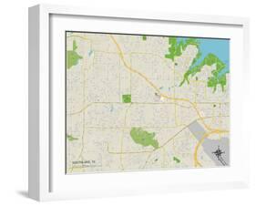 Political Map of Southlake, TX-null-Framed Art Print