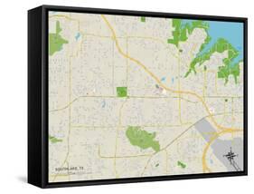 Political Map of Southlake, TX-null-Framed Stretched Canvas