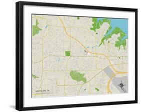 Political Map of Southlake, TX-null-Framed Art Print