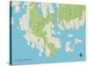 Political Map of Southwest Harbor, ME-null-Stretched Canvas