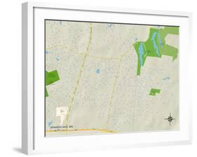 Political Map of Spanish Lake, MO-null-Framed Art Print