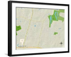 Political Map of Spanish Lake, MO-null-Framed Art Print