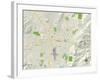 Political Map of Sparks, NV-null-Framed Art Print