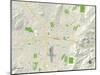 Political Map of Sparks, NV-null-Mounted Art Print