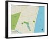 Political Map of Spring Lake, NJ-null-Framed Art Print