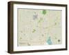 Political Map of Springfield, IL-null-Framed Art Print