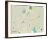 Political Map of Springfield, IL-null-Framed Art Print