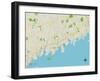 Political Map of Stamford, CT-null-Framed Art Print