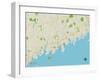 Political Map of Stamford, CT-null-Framed Art Print