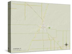 Political Map of Stamford, TX-null-Stretched Canvas