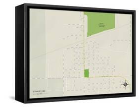 Political Map of Stanley, ND-null-Framed Stretched Canvas