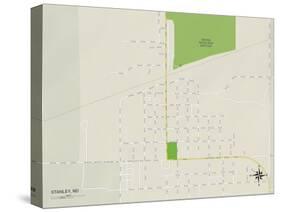 Political Map of Stanley, ND-null-Stretched Canvas